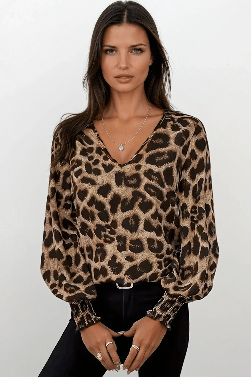 Grit | Bluse mit Leopardenmuster