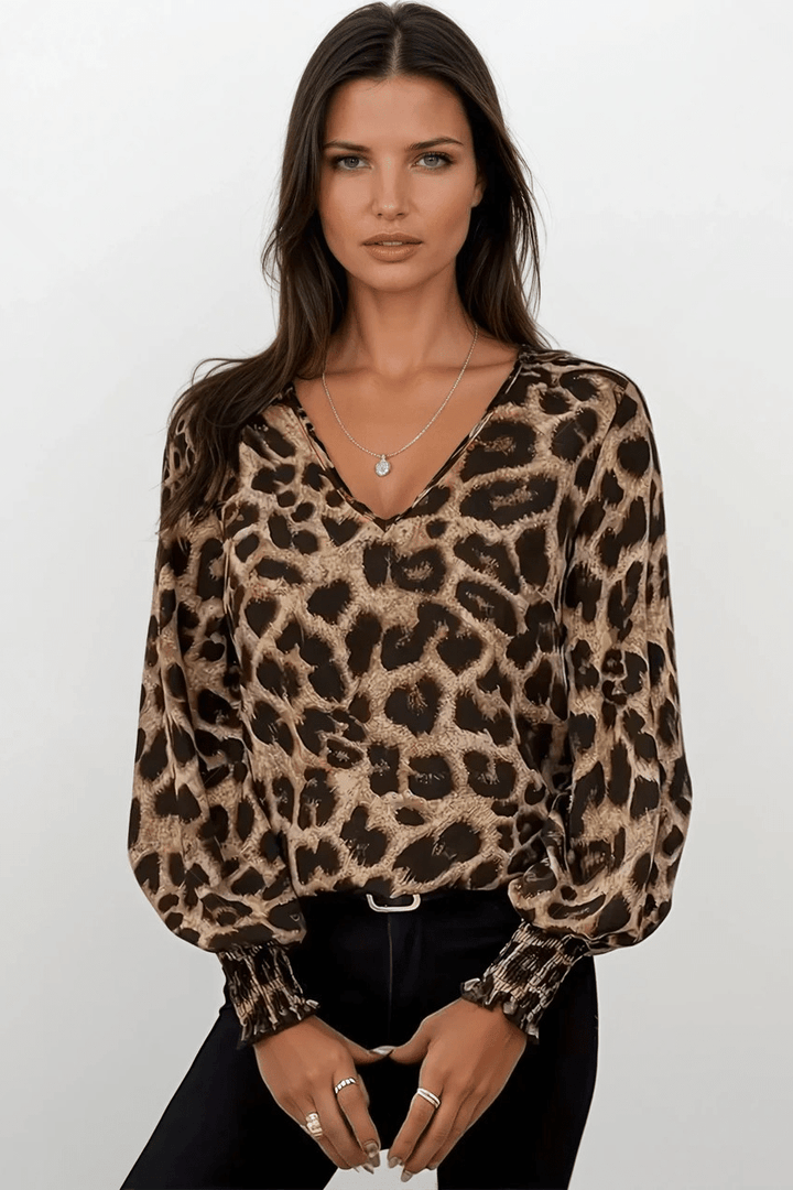 Grit | Bluse mit Leopardenmuster