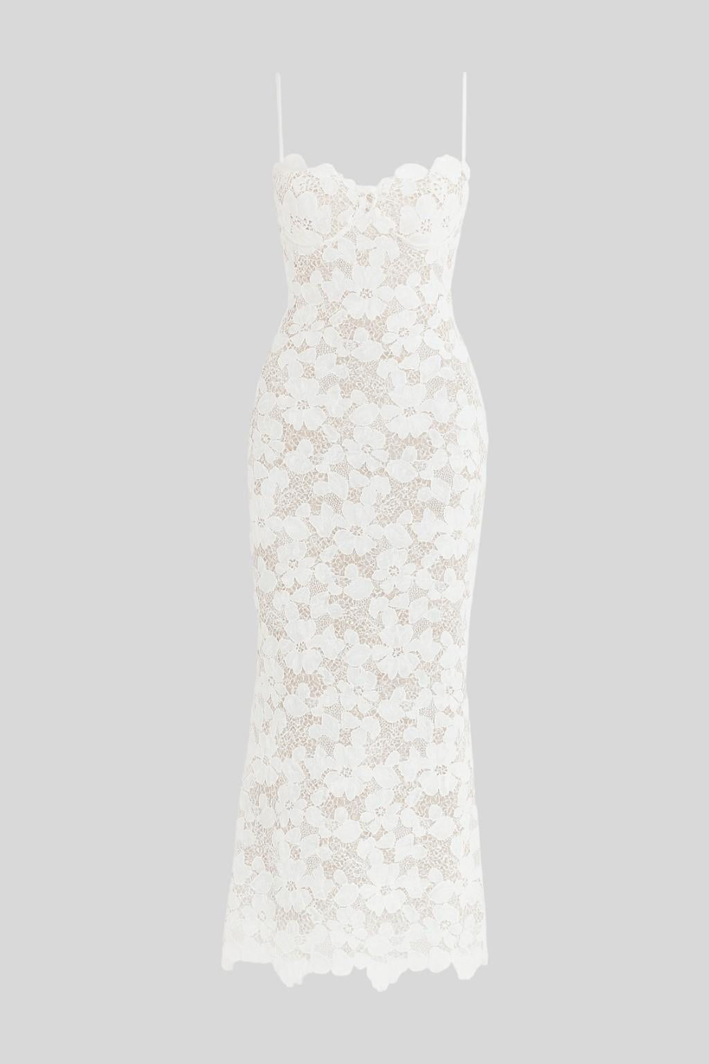 Graues Maxikleid