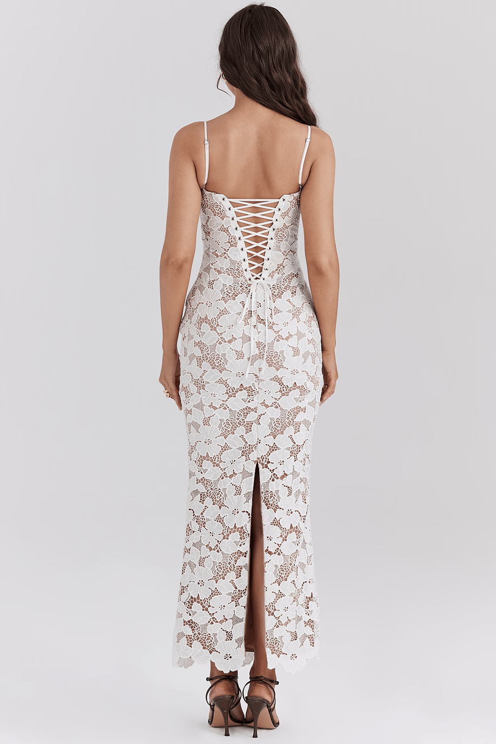 Graues Maxikleid