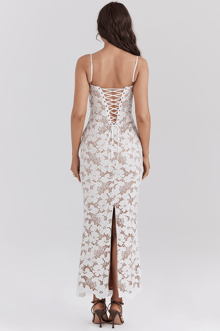 Graues Maxikleid