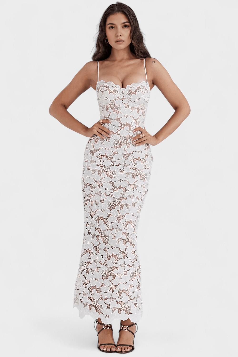 Graues Maxikleid