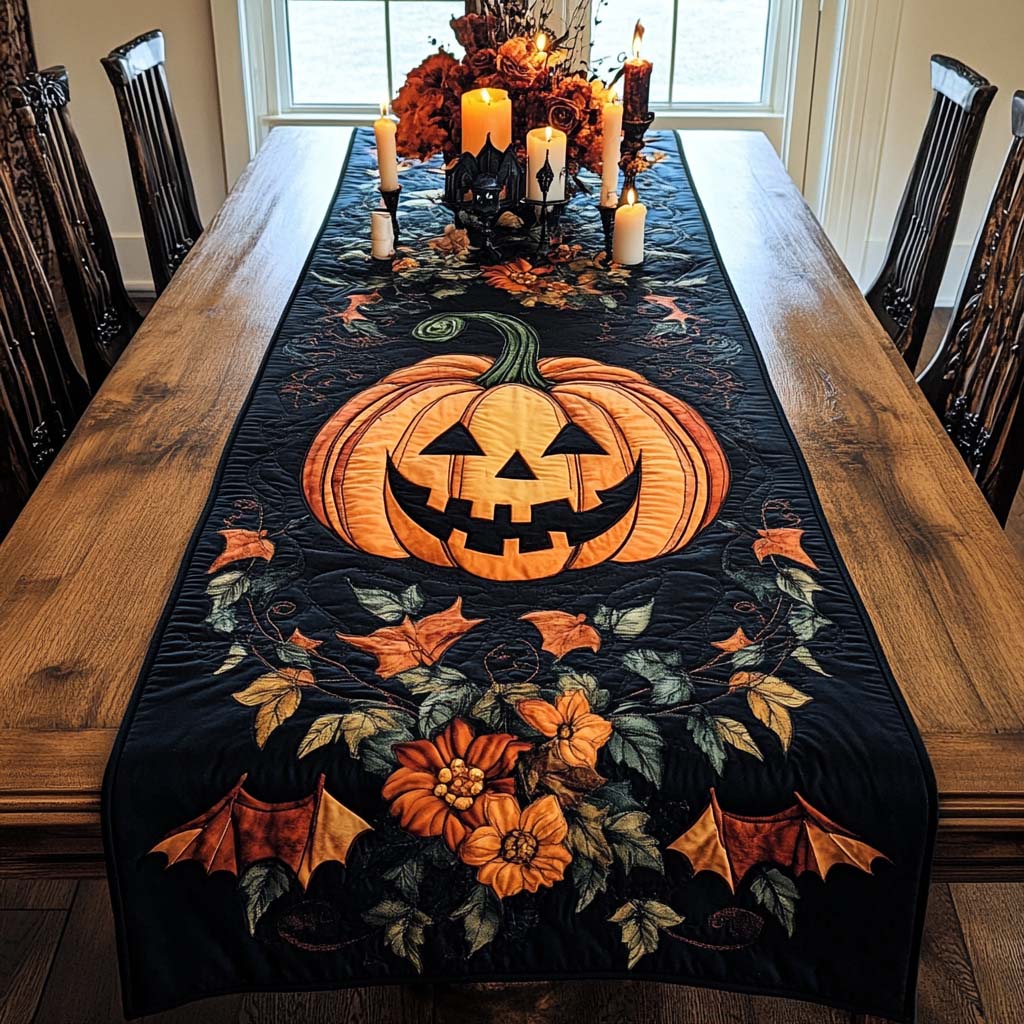 Quilt-Tischläufer für lustiges Halloween