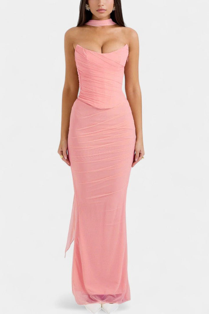 Ida | Kleid mit dekorativem Meshstoff
