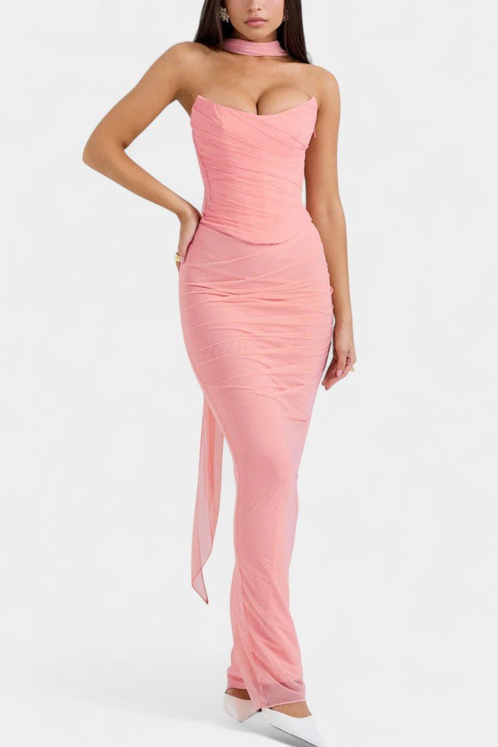 Ida | Kleid mit dekorativem Meshstoff