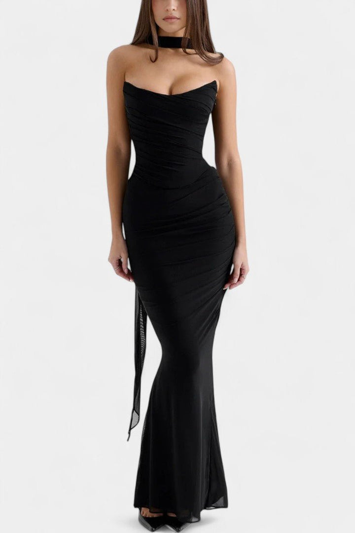 Ida | Kleid mit dekorativem Meshstoff