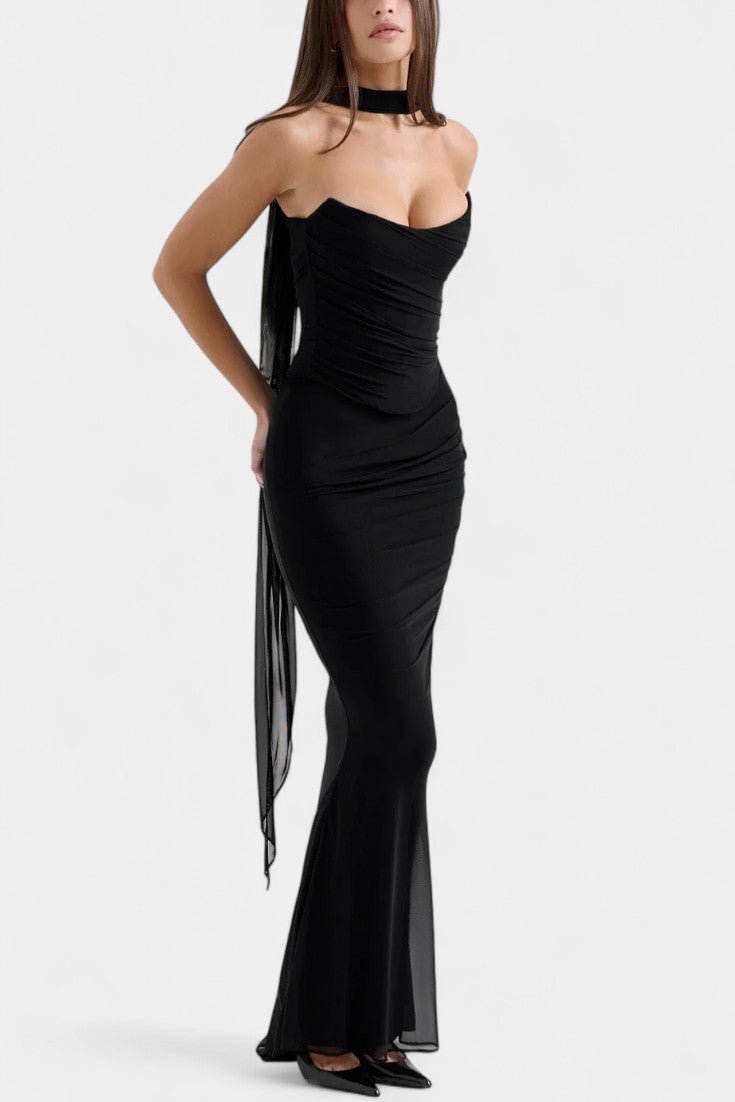 Ida | Kleid mit dekorativem Meshstoff