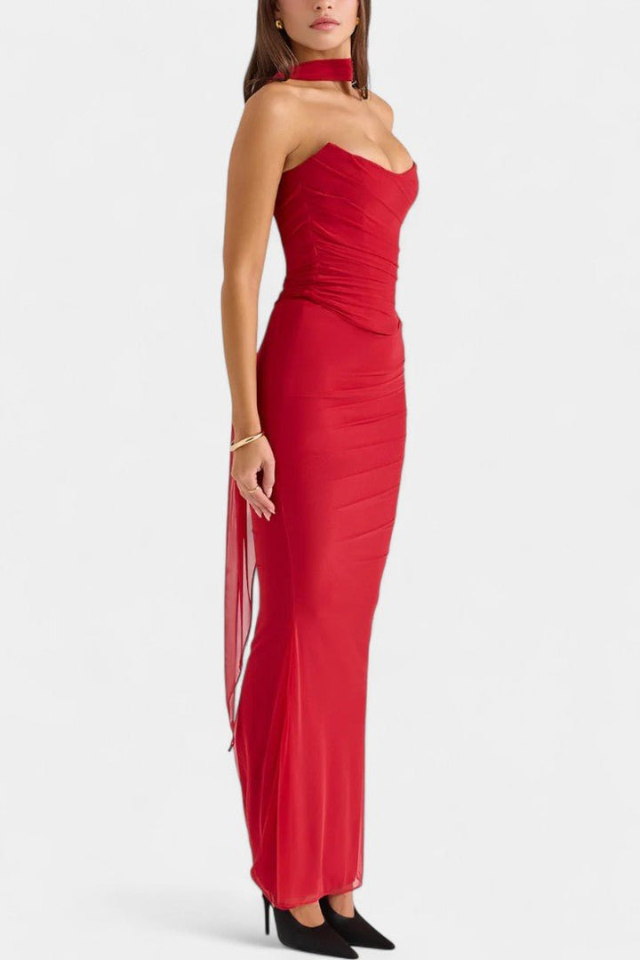 Ida | Kleid mit dekorativem Meshstoff