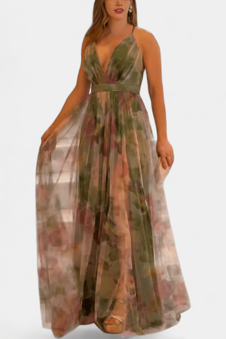 Ingrid | Kleid mit Blumendruck