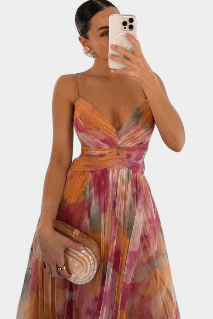 Ingrid | Kleid mit Blumendruck
