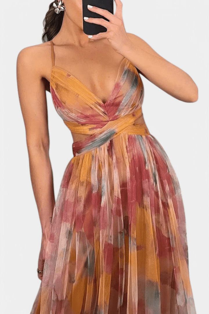 Ingrid | Kleid mit Blumendruck