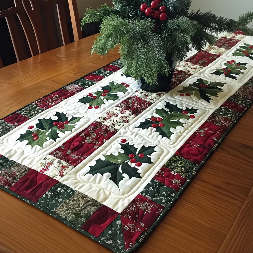 Quilt-Tischläufer mit Festglöckchen