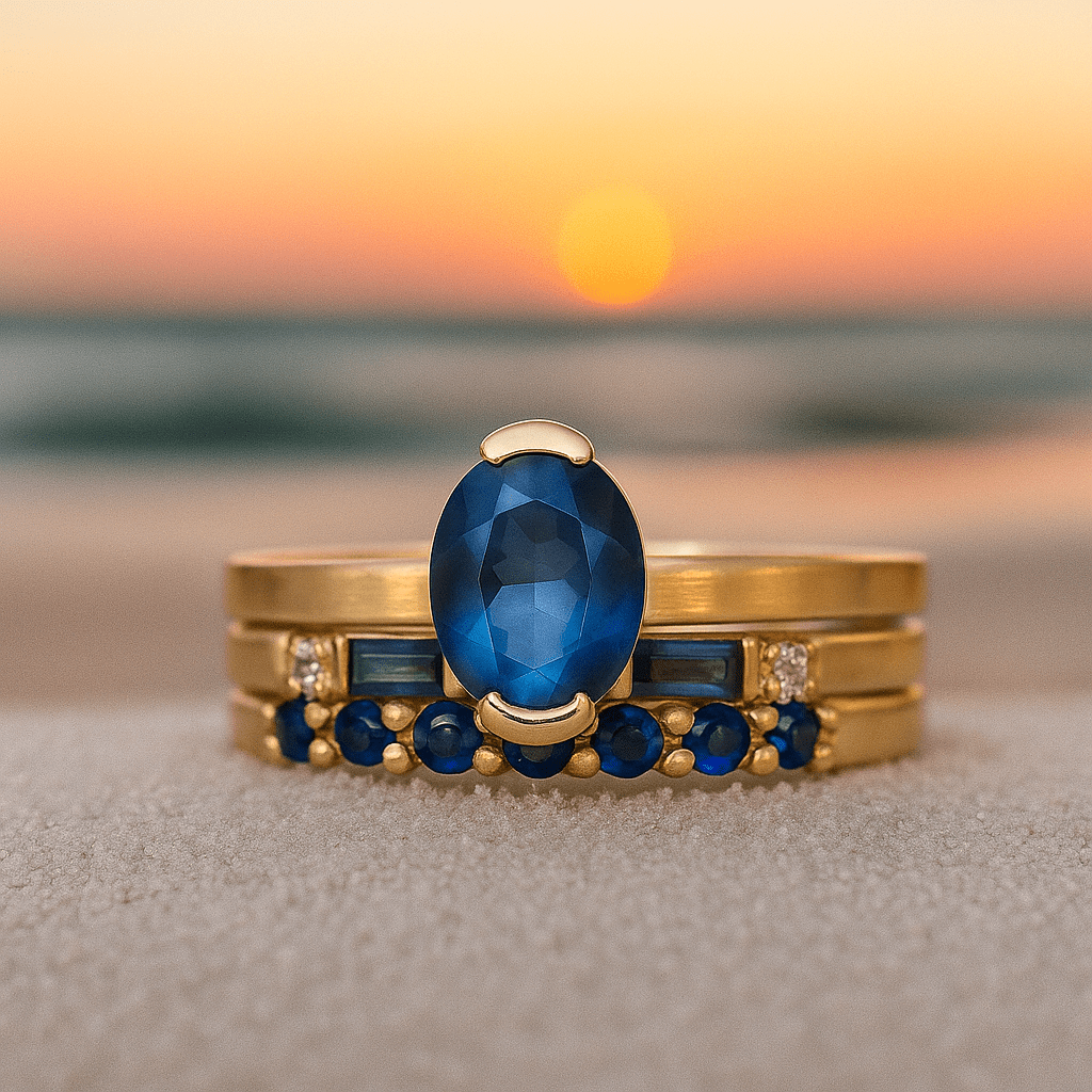 Catherine | Ring mit blauem Stein