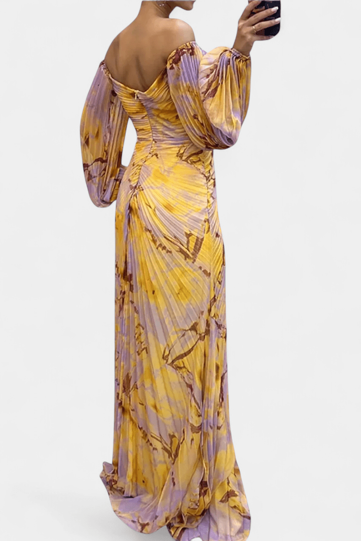 Kirsten | Plissee-Maxikleid