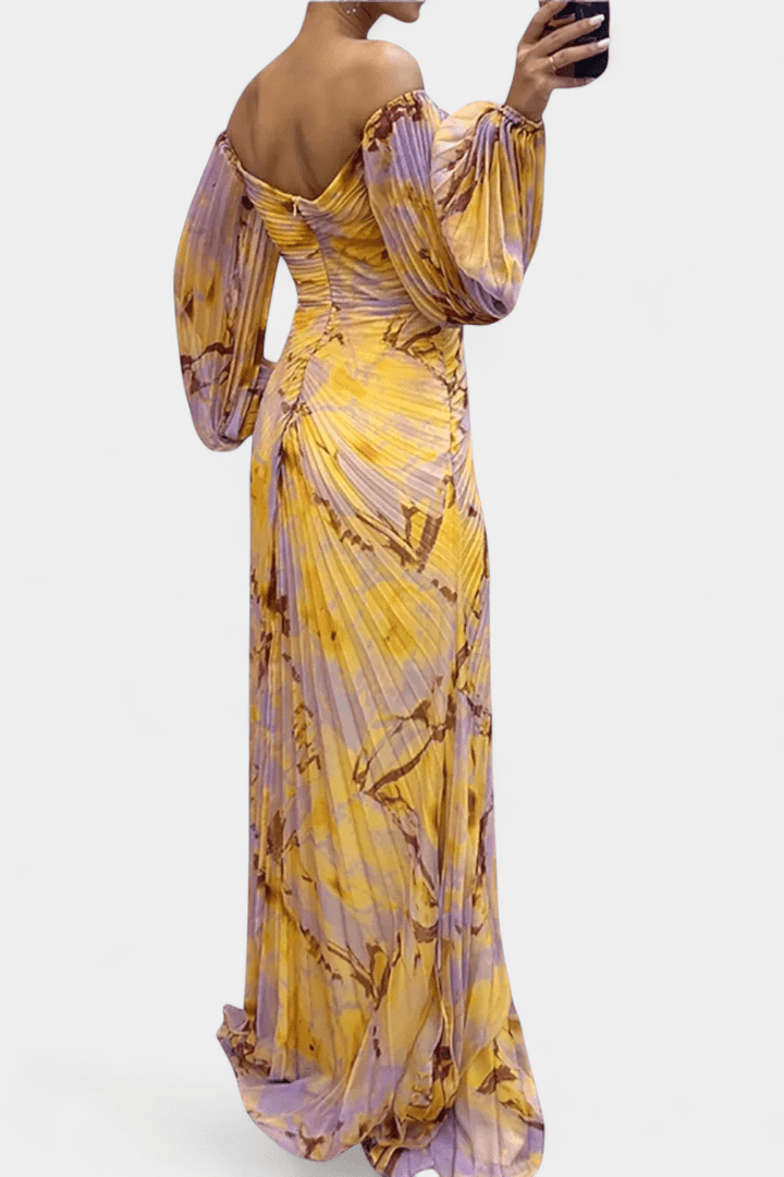 Kirsten | Plissee-Maxikleid