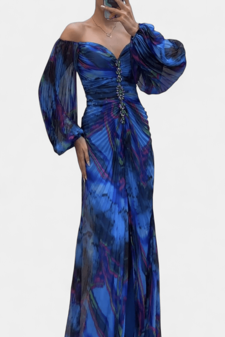 Kirstin | Plissee-Maxikleid