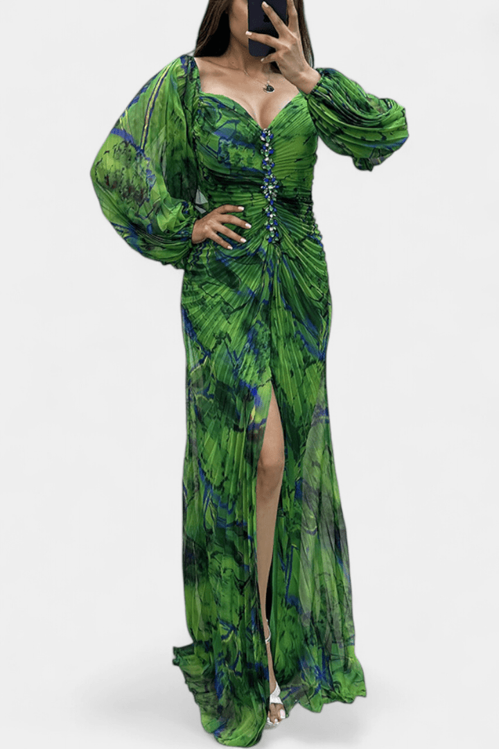 Kirstin | Plissee-Maxikleid