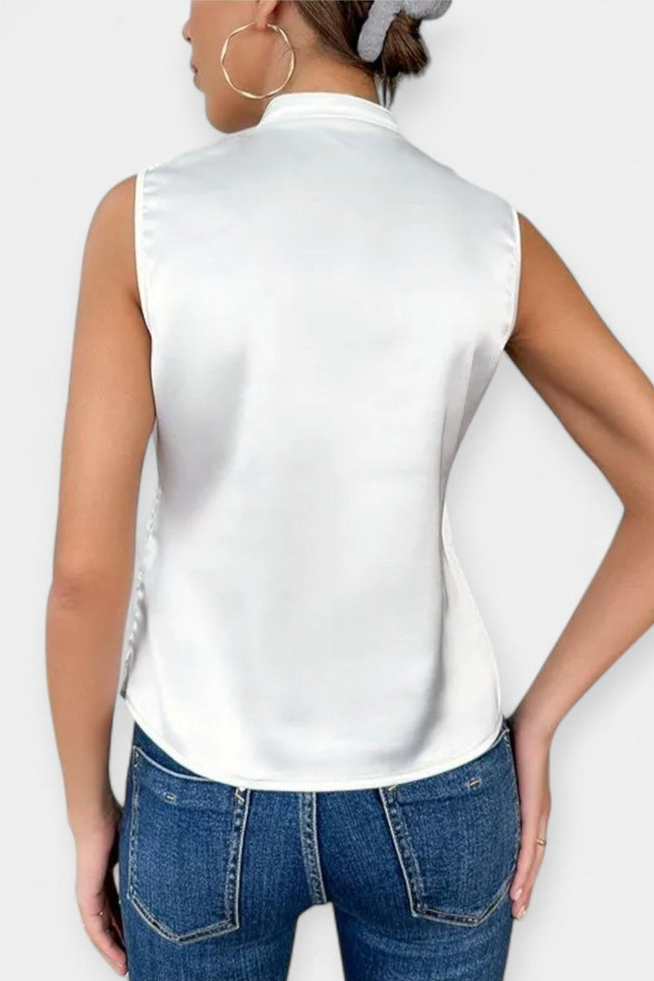 Laura | Ärmellose Bluse mit Muster