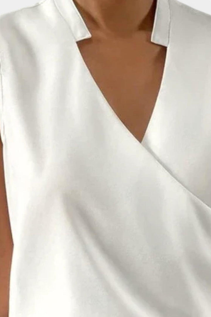 Laura | Ärmellose Bluse mit Muster