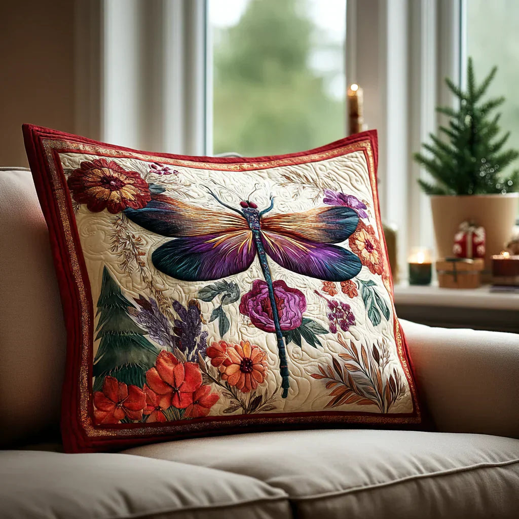 Quilt-Kissenbezug „Magische Libelle"