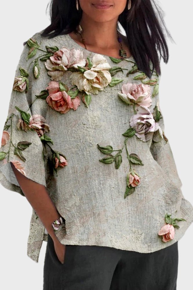 Marina | Top mit Blumendesign