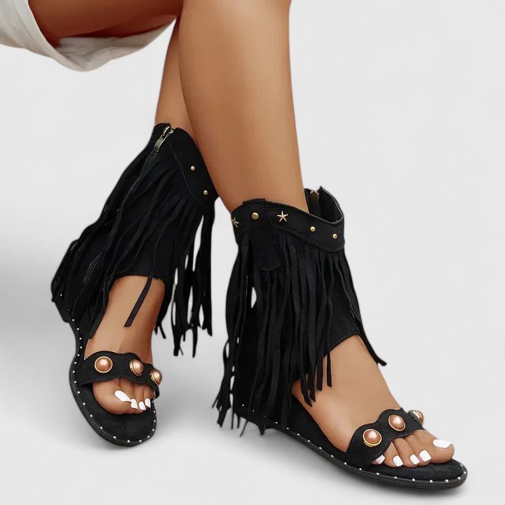 Schau dir die Sandalen an
