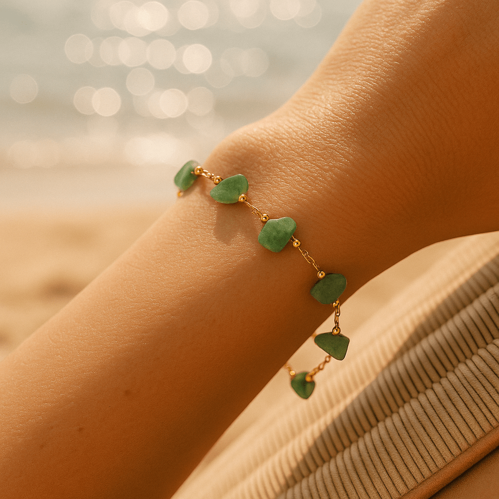 Mirjam | Armband mit grünem Stein