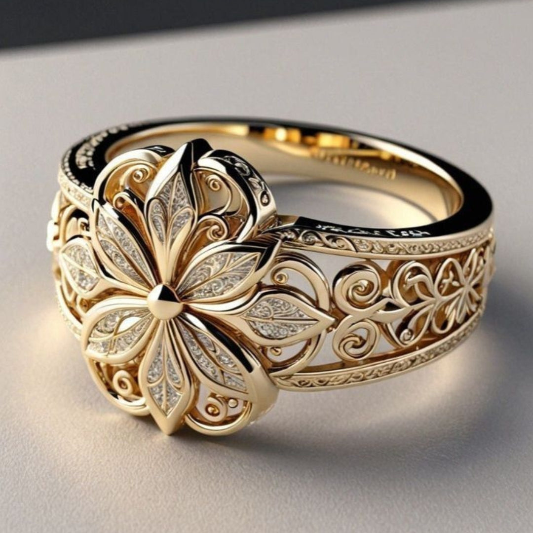 Exotischer Ring mit Zirkonia-Dekor