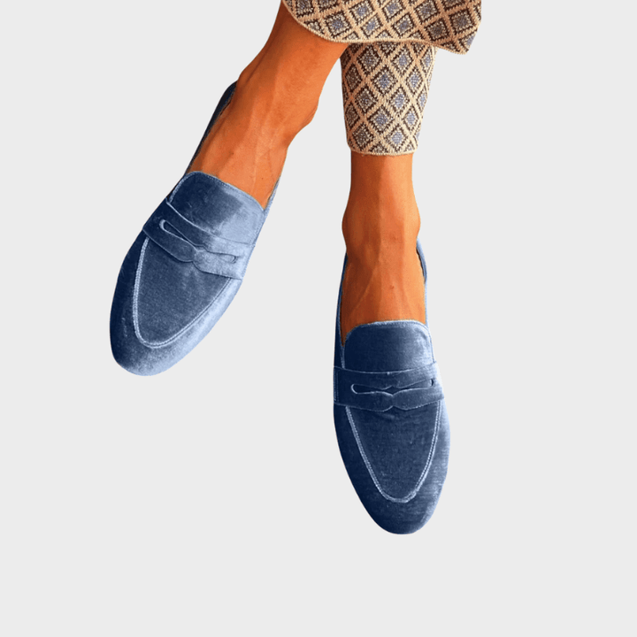 Olivia | Loafer in Samtblau