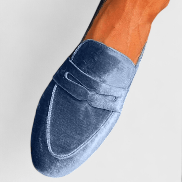 Olivia | Loafer in Samtblau