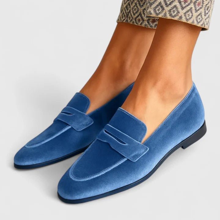 Olivia | Loafer in Samtblau