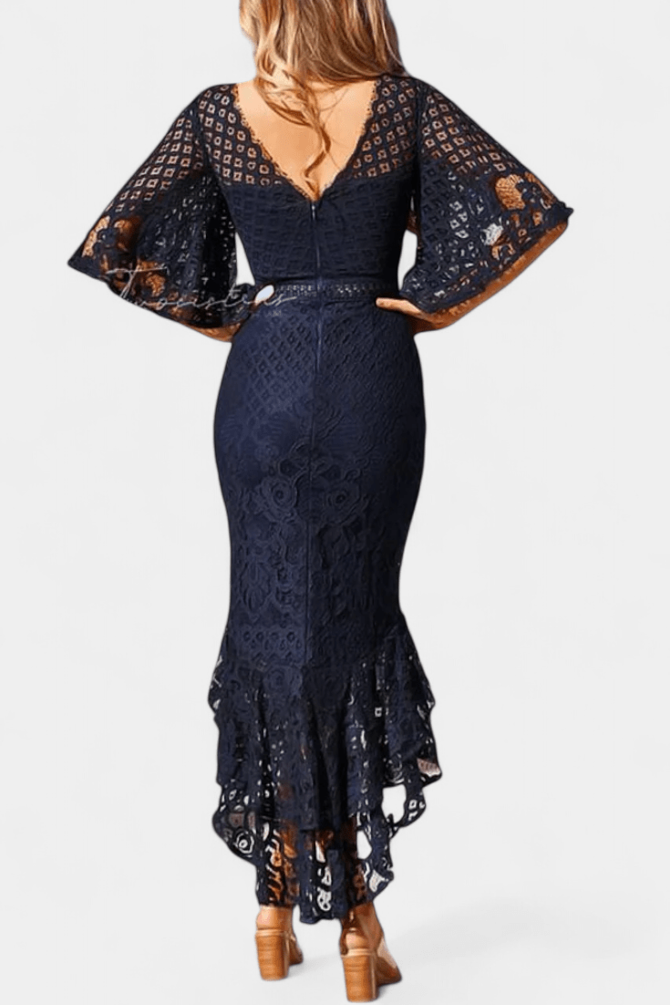 Petra | Kleid mit Spitze in Blond