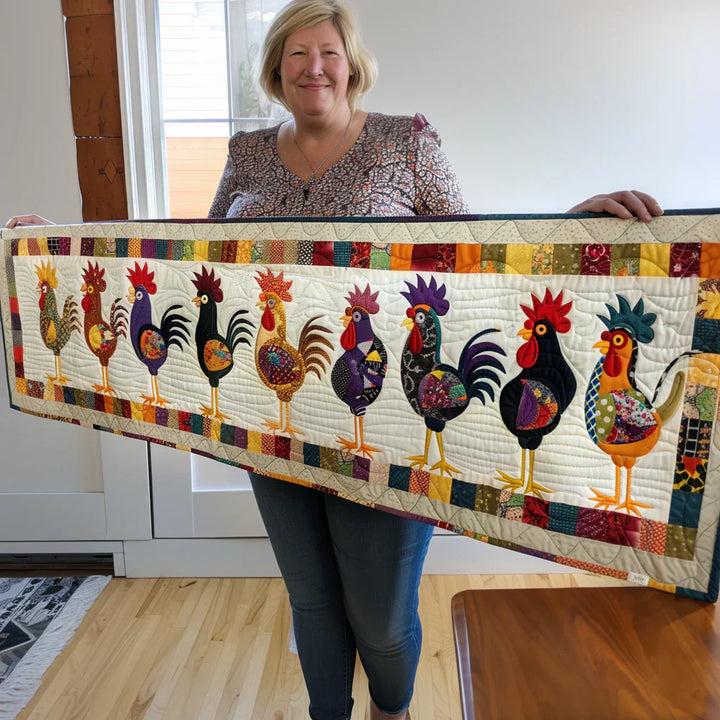 Quilt-Tischläufer „Vogelparade"