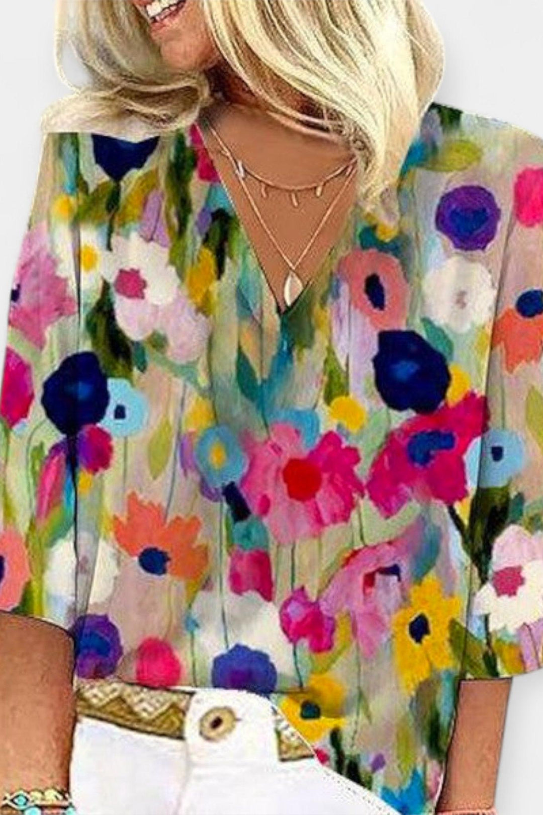 Sandra | Bluse mit Blumendruck