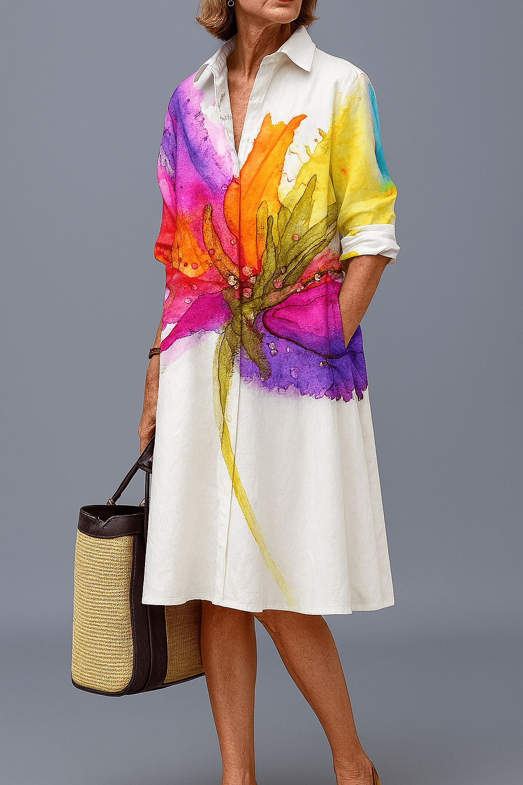 Solveig | Elegantes Midikleid