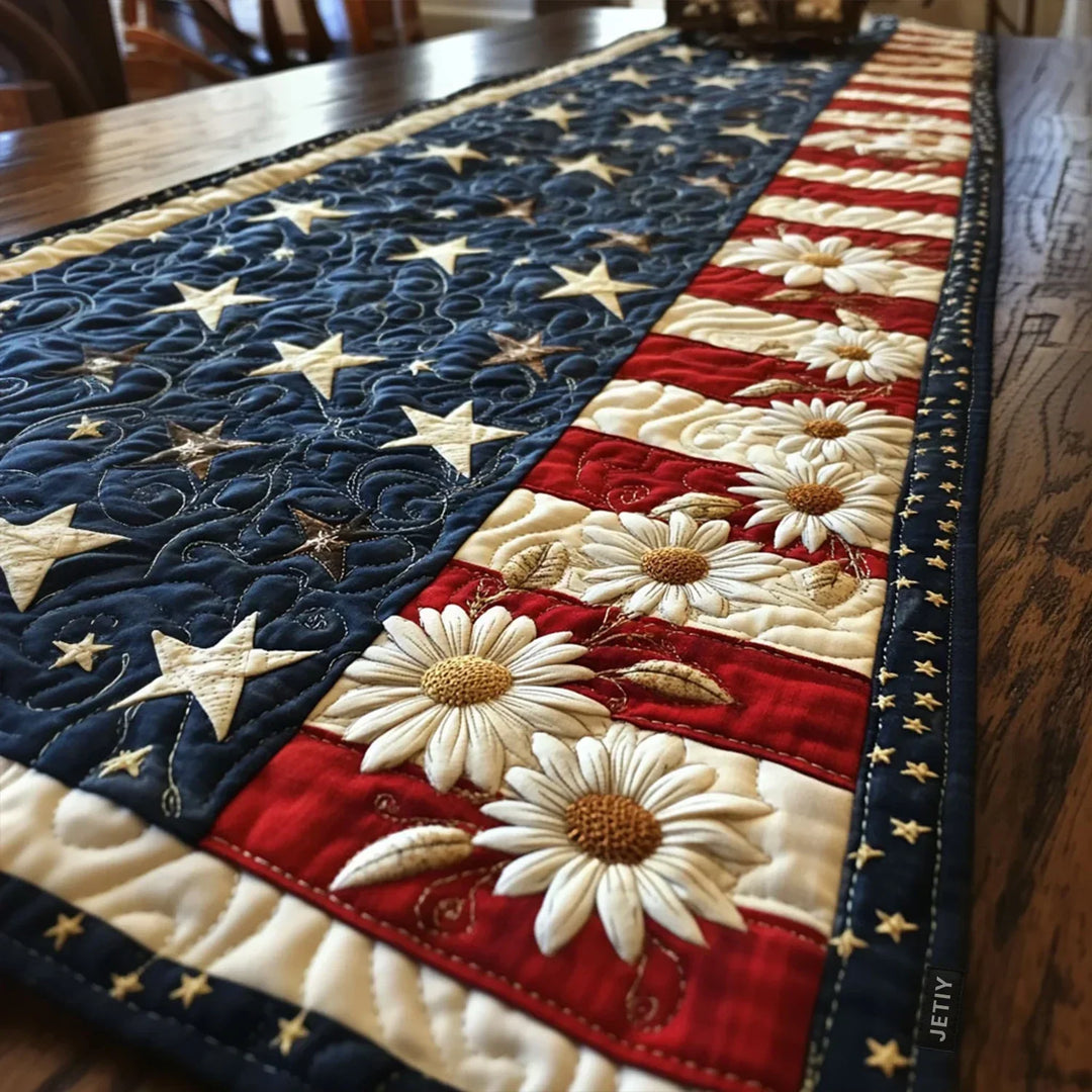 Quilt-Tischläufer „Schönheit der Sterne"