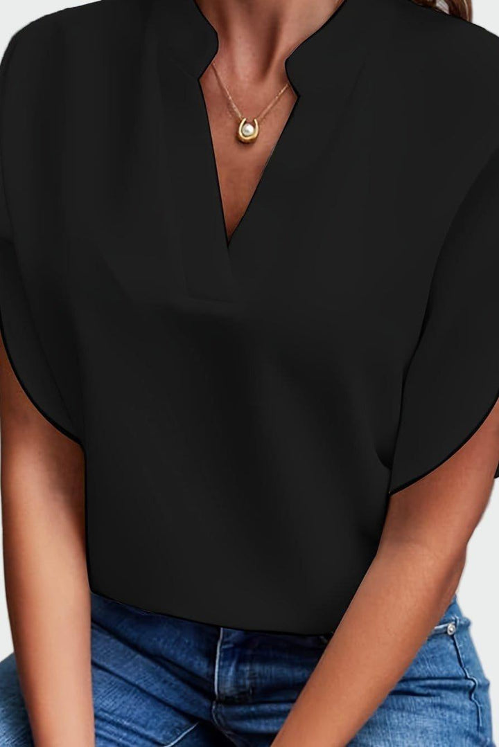 Bluse mit V-Ausschnitt