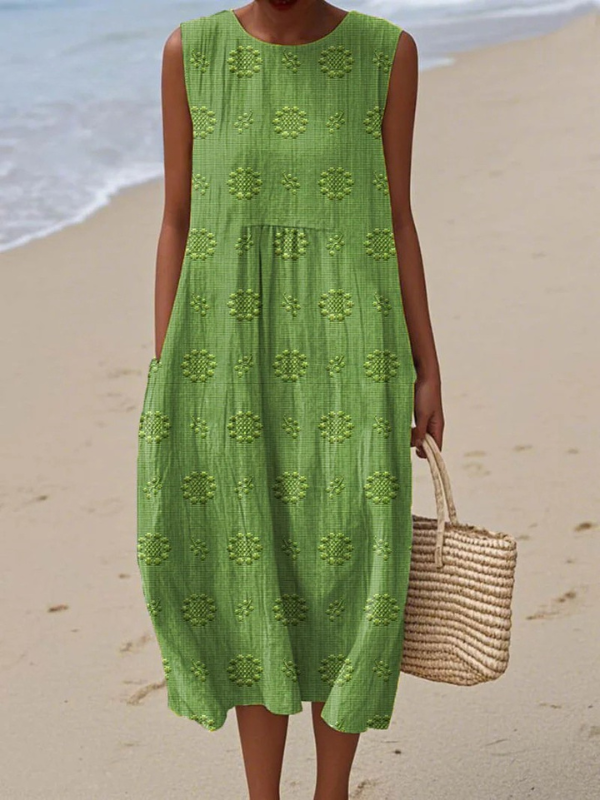 Sara | Leichtes ärmelloses Sommerkleid