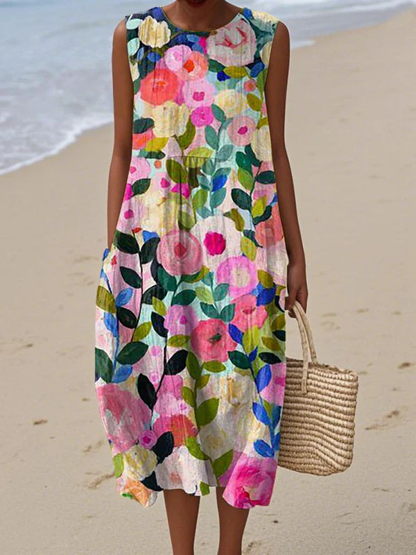 Ava | Leichtes ärmelloses Sommerkleid