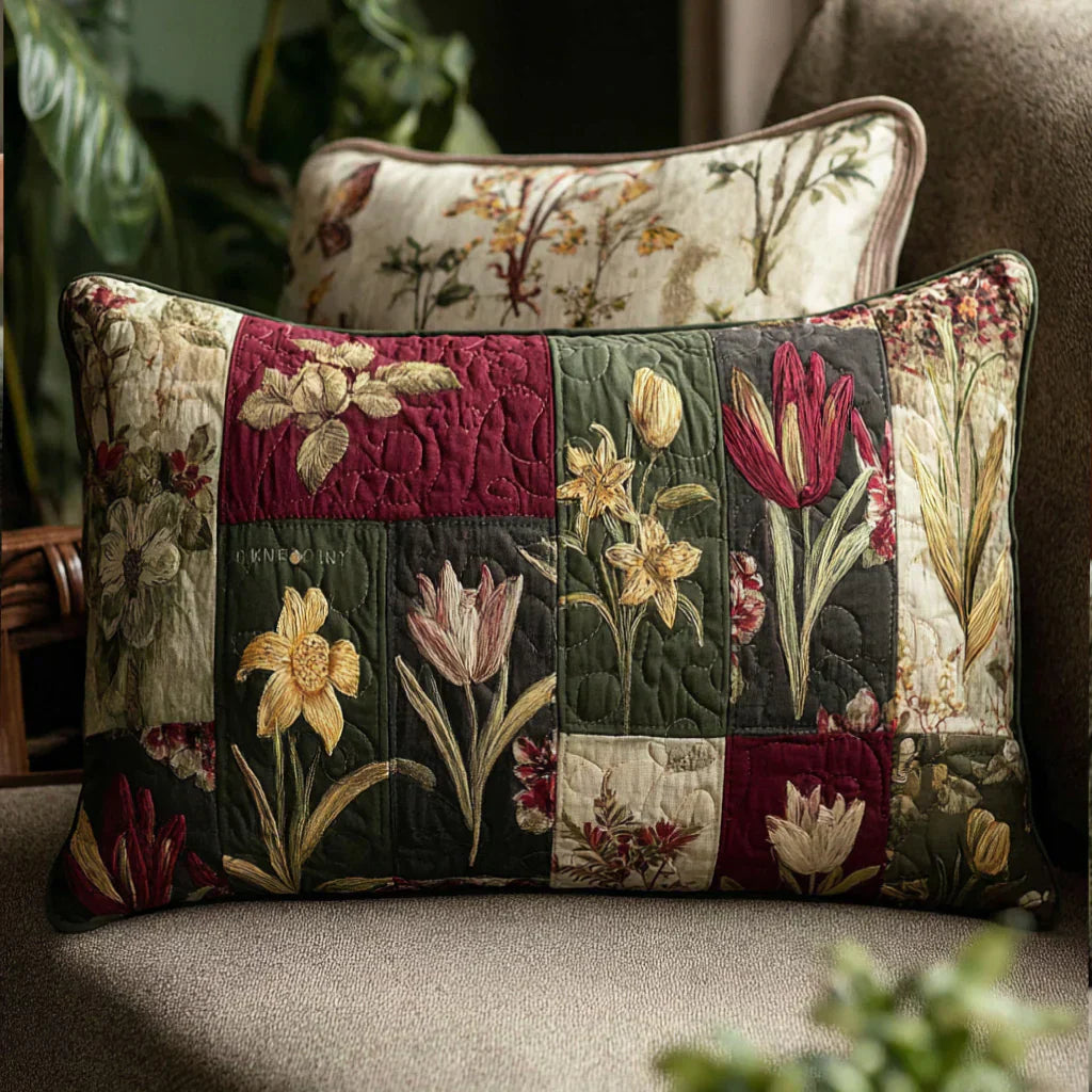 Quilt-Kissenbezug – Traum der Wildblumen