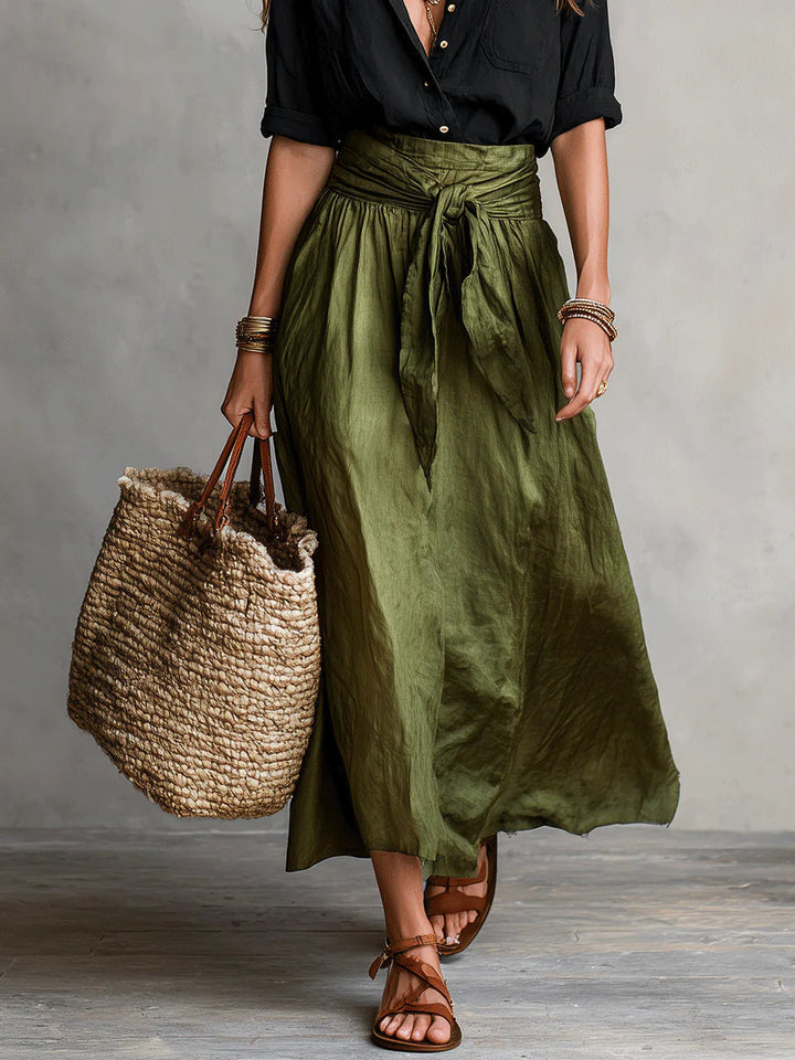 Vera | Olivfarbenes Kleid