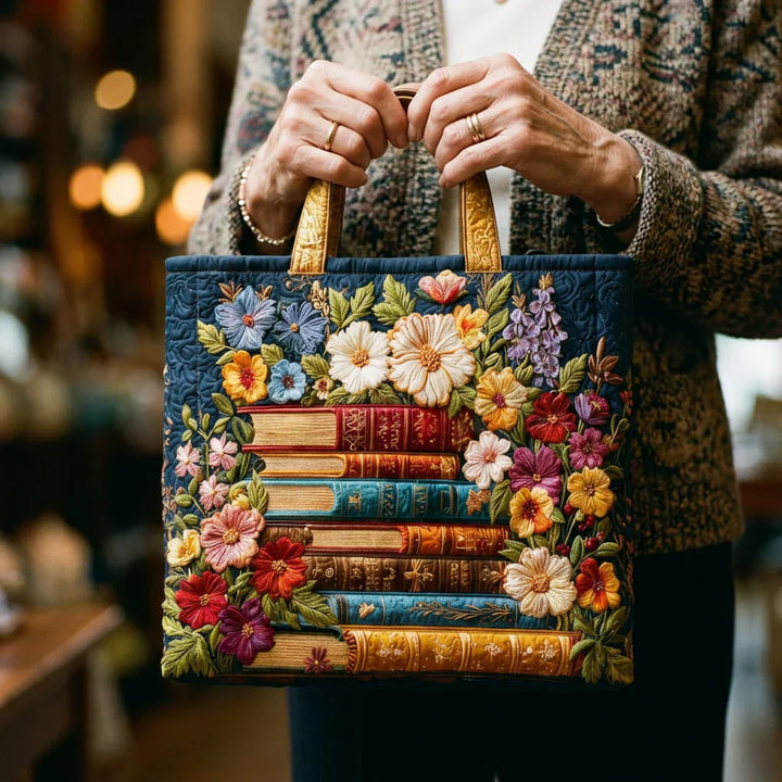 Handwerkstasche mit Blumendruck