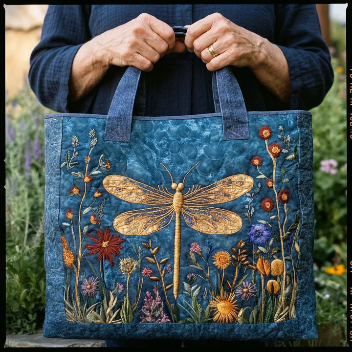 Quilt-Tote-Bag – Goldene Libelle