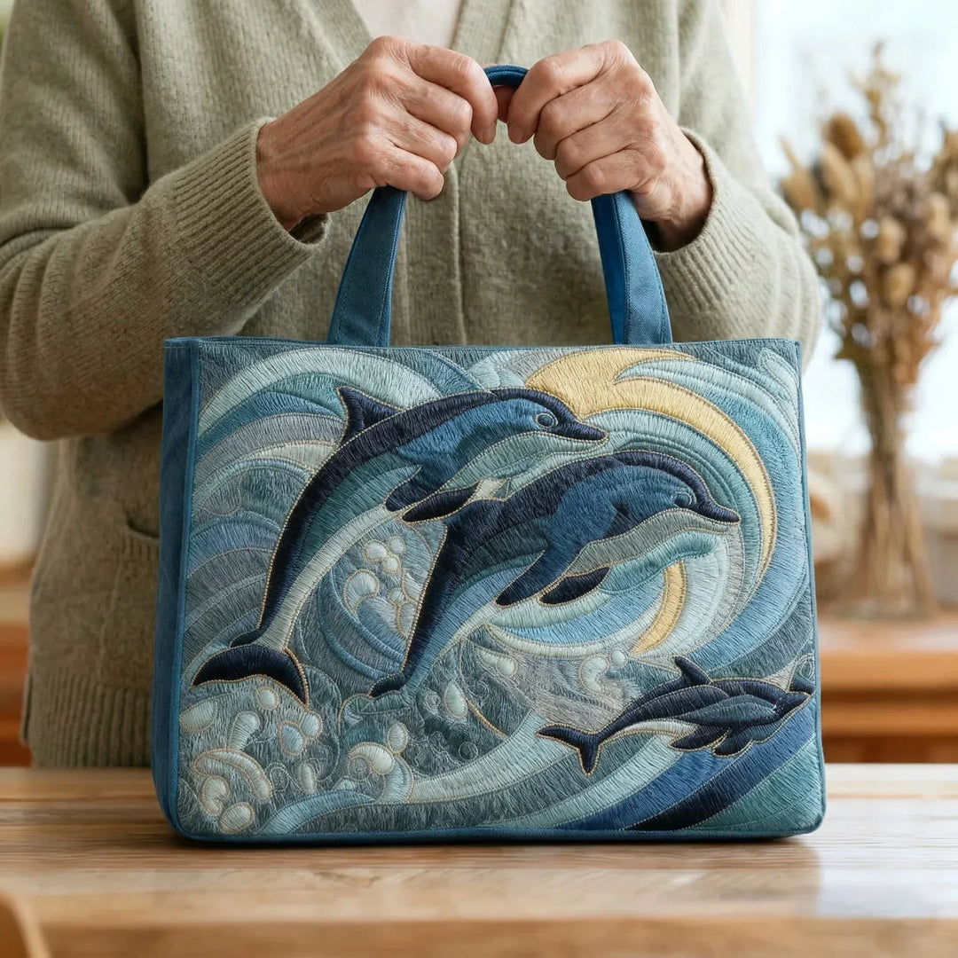 Handwerkstasche – Delfin im Ozean