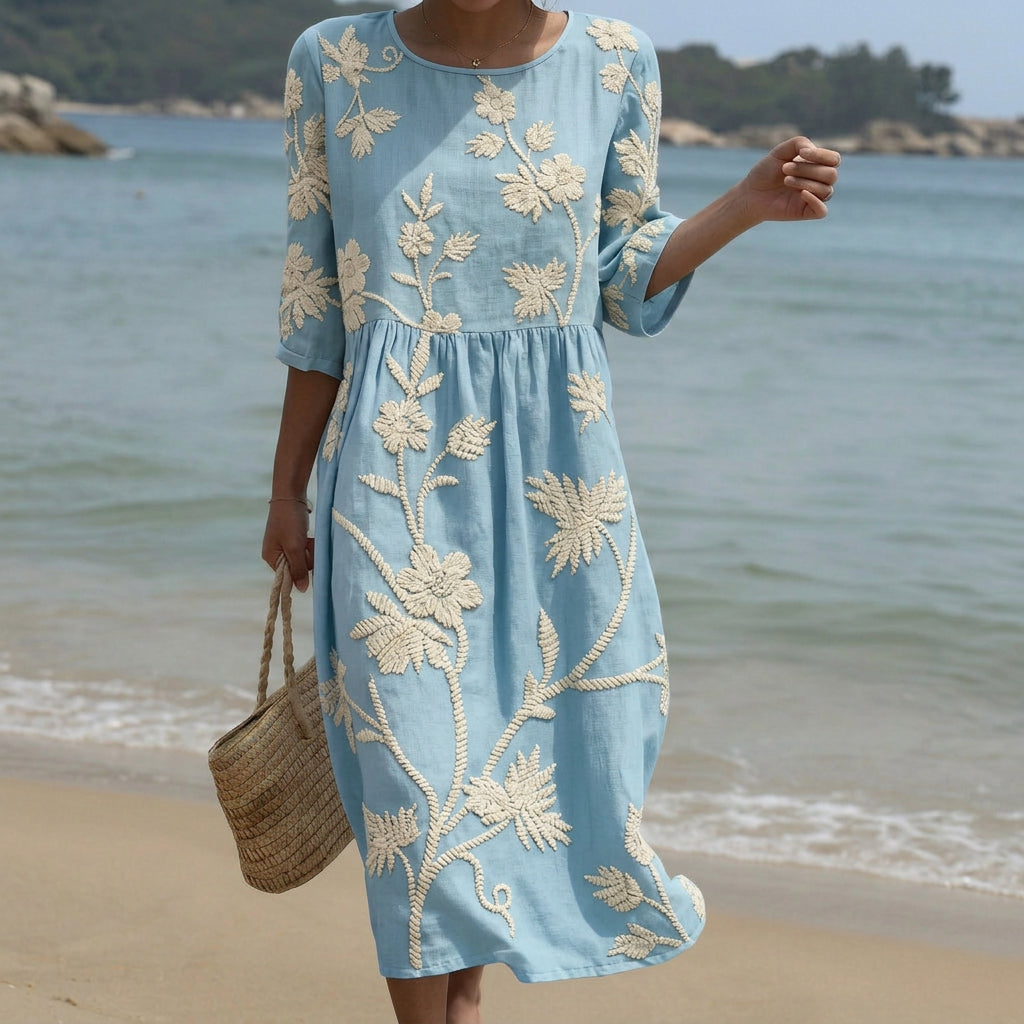 Katja – Midikleid mit Blumenmuster