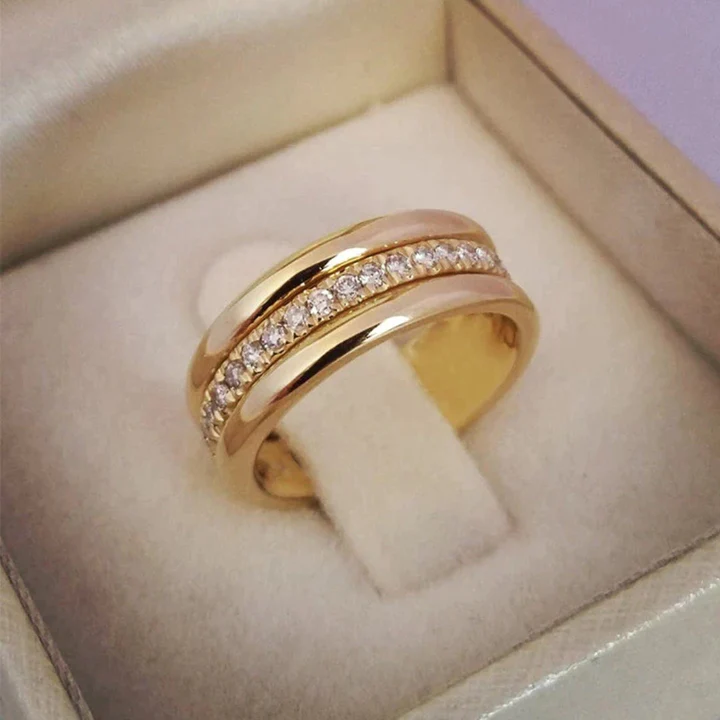 Vintage-Ring mit Zirkonia