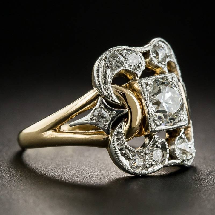 Retro-Ring mit Zirkonia