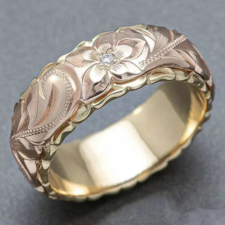 Vintage-Ring mit Rosenmotiv
