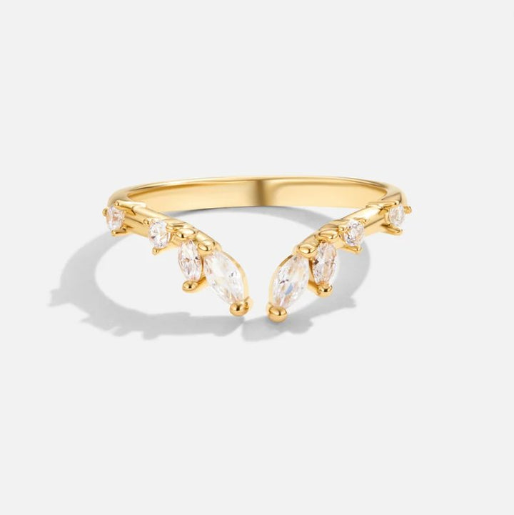 Kristall-Goldring