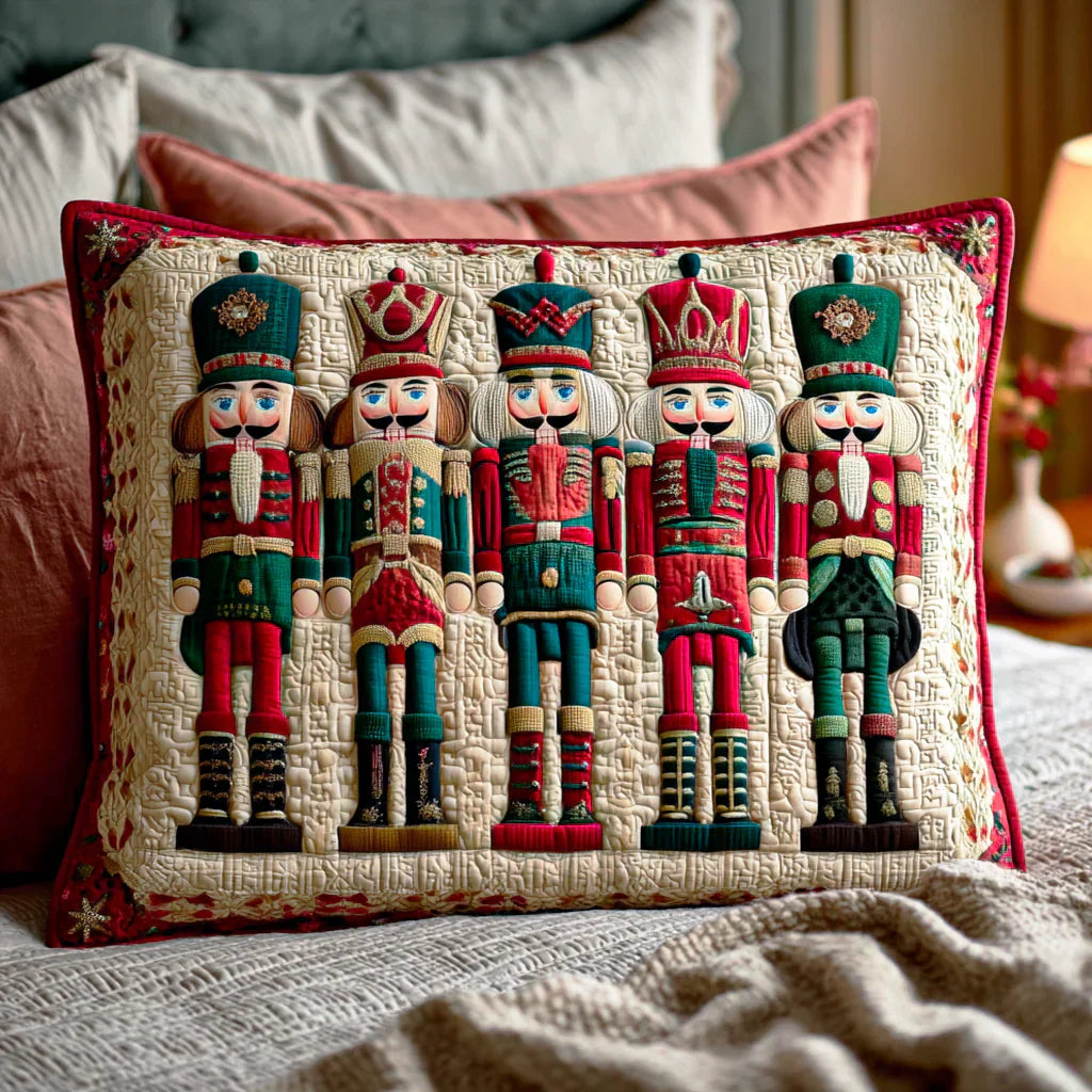 Quilt-Kissenbezug – Nussknacker-Parade